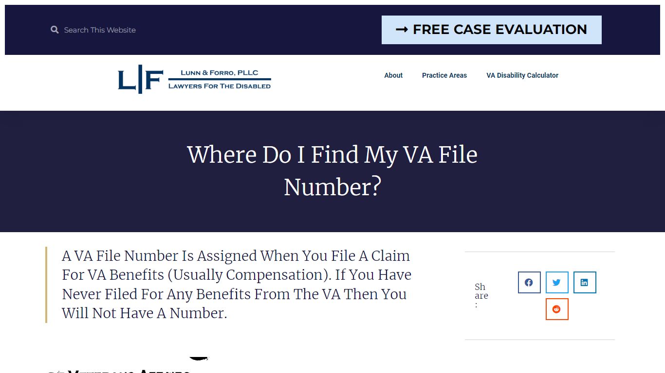 Where Do I Find My VA File Number? - Lunn and Forro