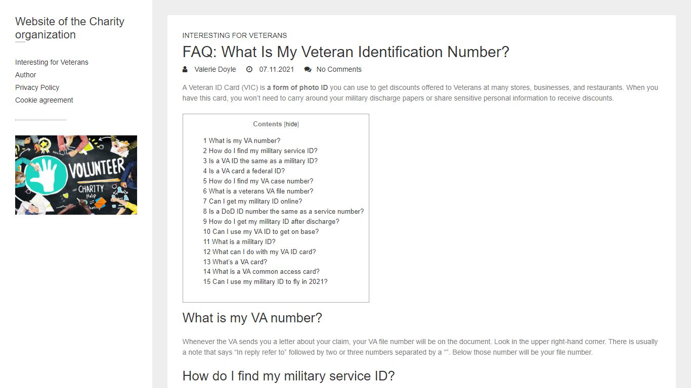 FAQ: What Is My Veteran Identification Number?