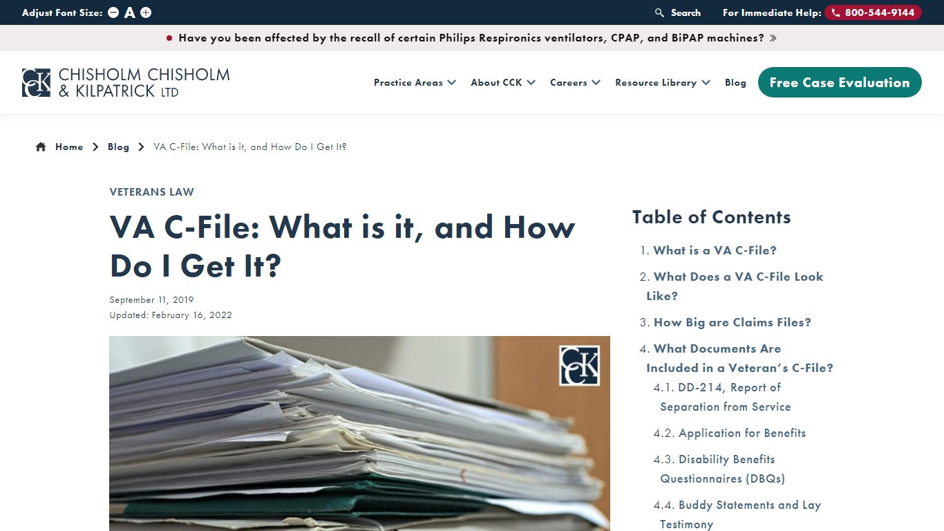 VA C-File: What is it, and How Do I Get It? | CCK Law